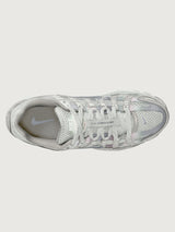 Nike P-6000 SE in Summit White and Wolf Grey, top-down single shoe view.