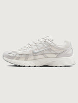 Nike P-6000 SE in Summit White and Wolf Grey, full side view.