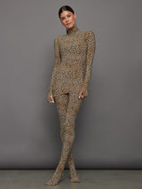 Slim Fit Long Sleeve Turtle Top - BB Leopard