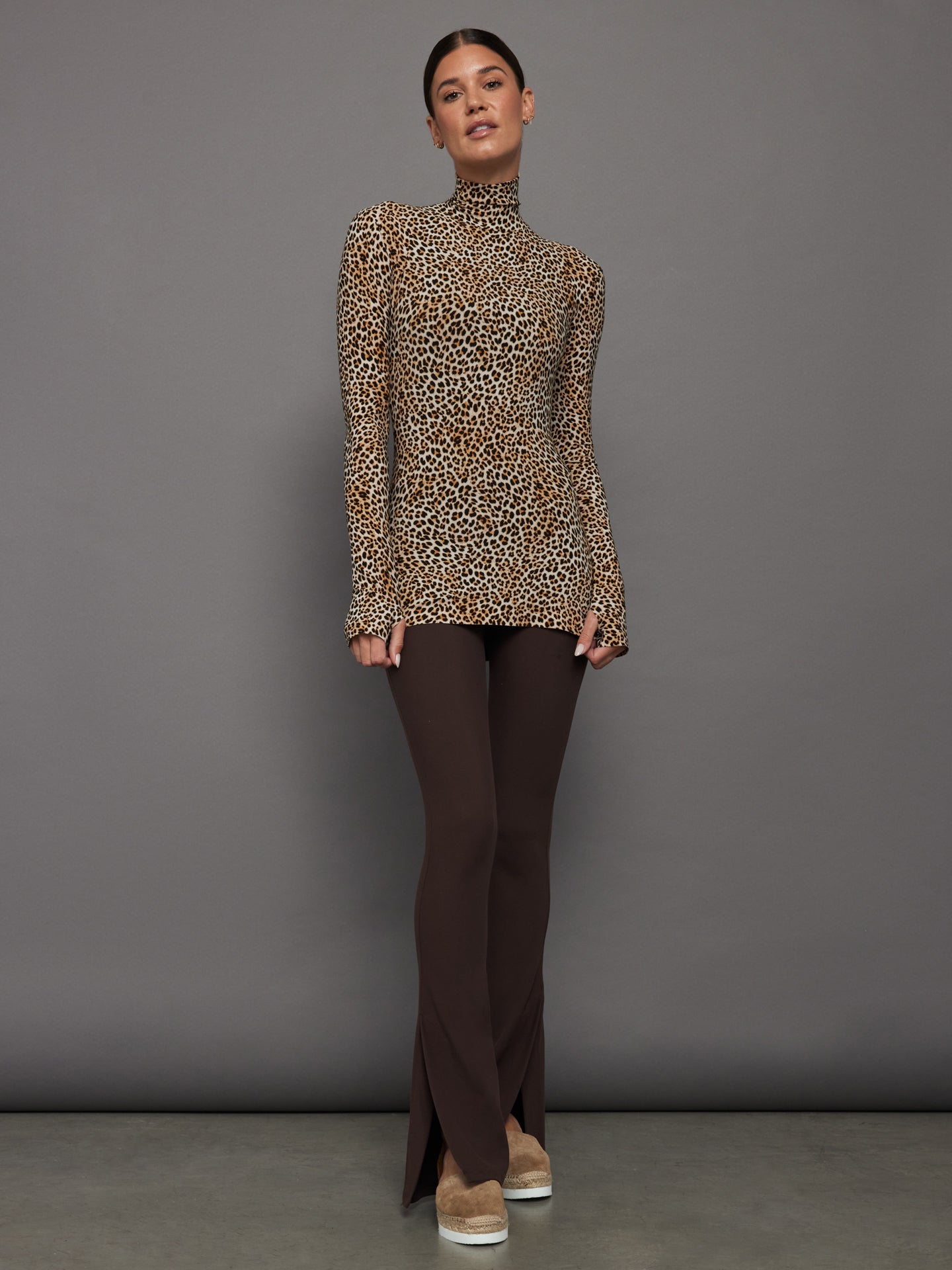 Slim Fit Long Sleeve Turtle Top - BB Leopard – Carbon38