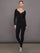 Off Shoulder Sweetheart Catsuit W/ Footie - Black