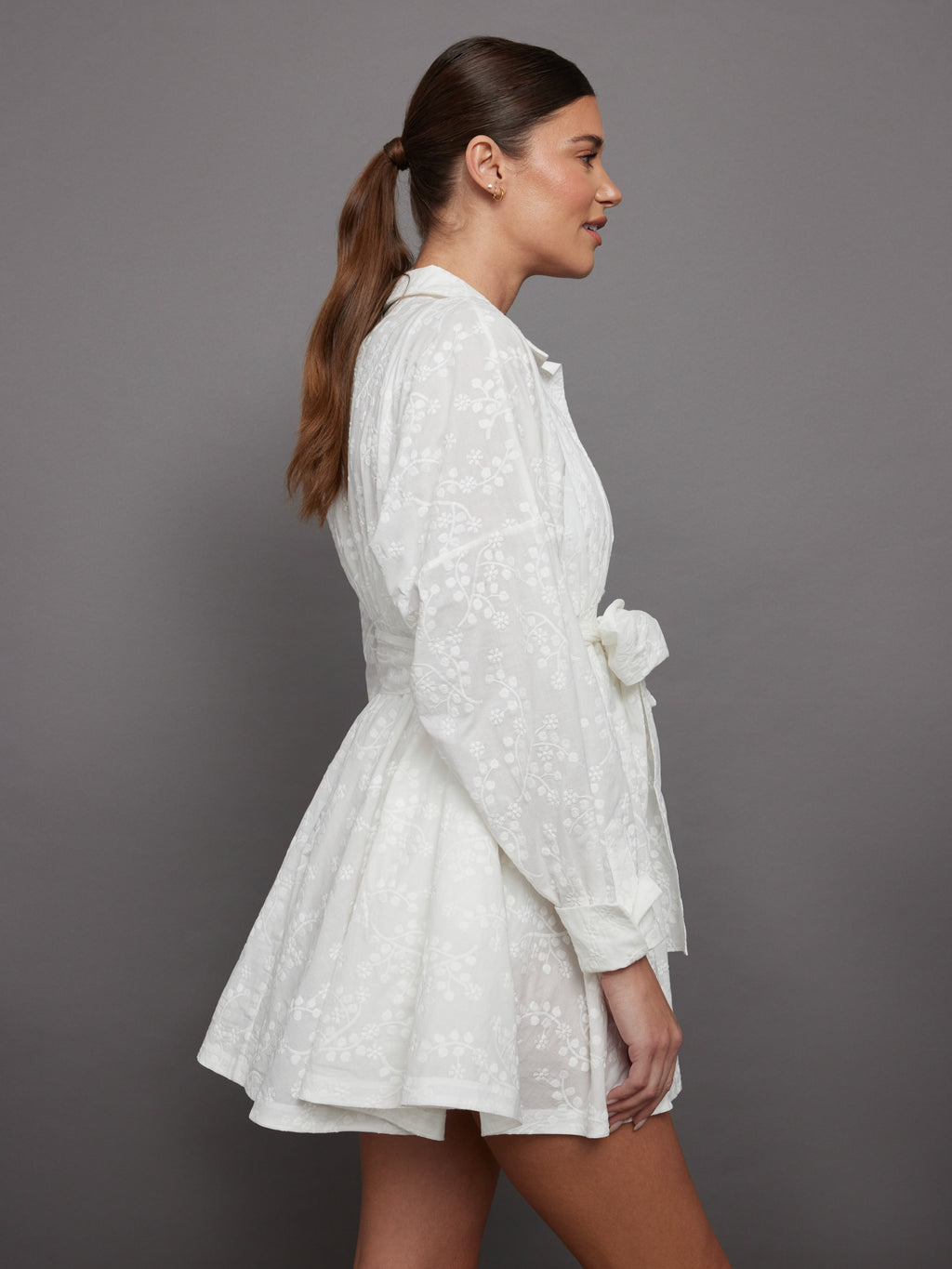 Super Oversized BK NK Shirt Babydoll Mini Dress