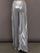 Bias Wide-Leg Pant in Silver, back view.