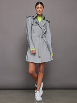 DOUBLE BREASTED TRENCH MINI - GREY