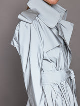 DOUBLE BREASTED TRENCH MINI - GREY