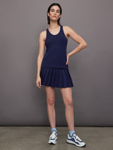 Pleated Mini Skirt - True Navy