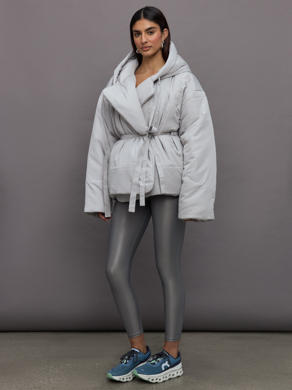 Hooded Sleeping Bag Coat Short - Dove