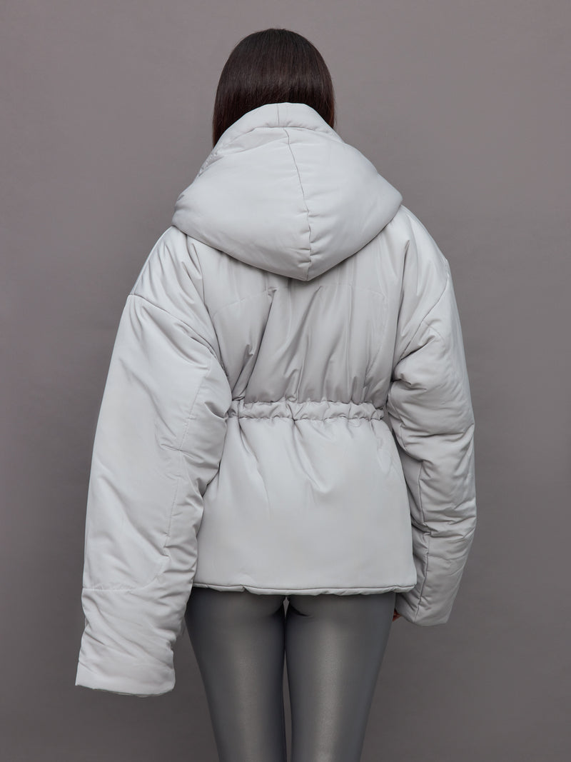 Hooded Sleeping Bag Coat Short - Dove