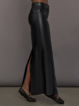 Straight Jean Skirt to Floor - Black