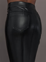 Straight Jean Skirt to Floor - Black