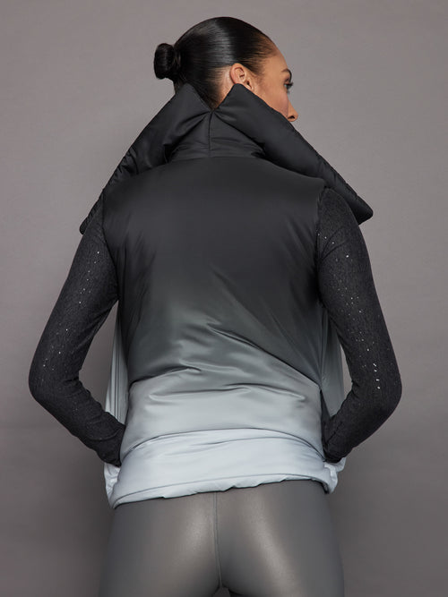 Sleeveless Sleeping Bag Vest - Black/Grey Ombre