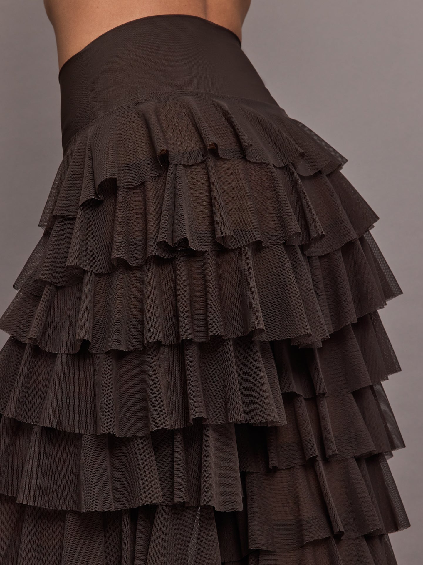 Wide Leg Ruffle Pant - Espresso – Carbon38