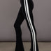 Side Stripe Spat Legging - Black/Offset Stripe