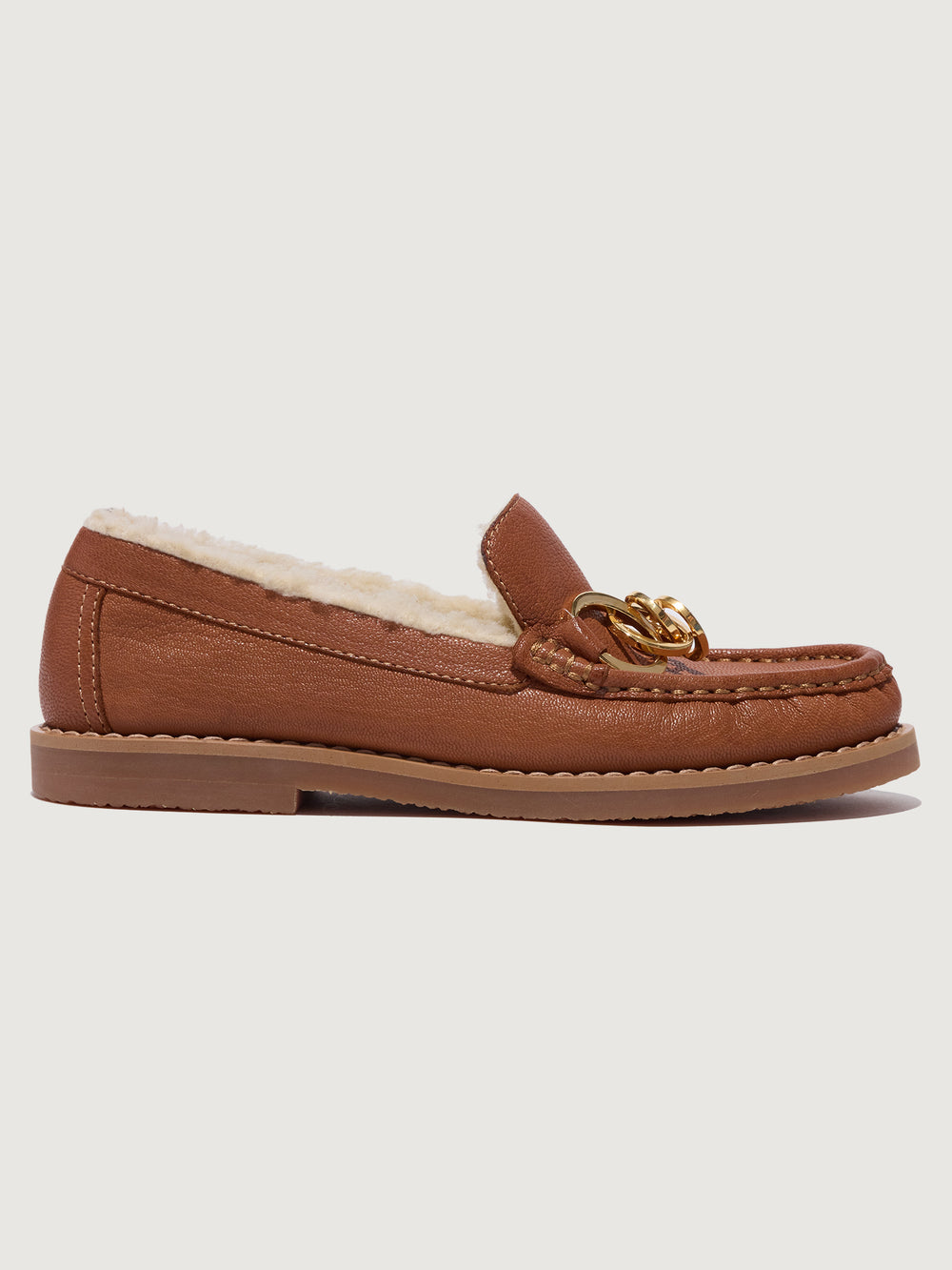 Jane Shearling Loafer - Tan