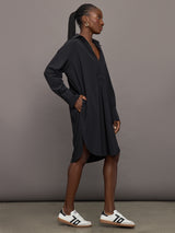 Sag Harbour Shirt Dress - Black