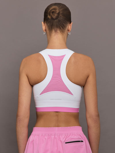 Train 2-in1 Crop - White | Raspberry