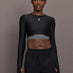 Train Long Sleeve Crop - Black