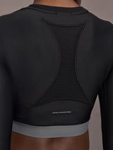 Train Long Sleeve Crop - Black