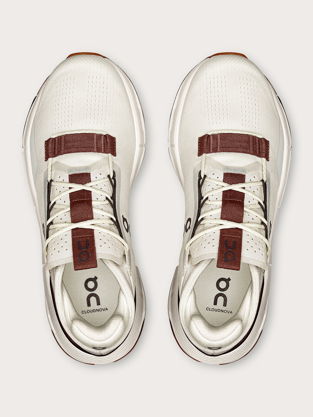 Mulberry-colored athletic sneakers.