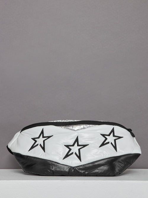 Star Embossing Bum Bag - Silver HP Foil