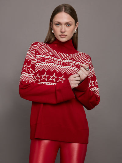 Holiday Roll Neck - Red/White