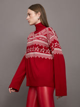 Holiday Roll Neck - Red/White