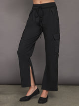 Slit Cargo Pant - Black