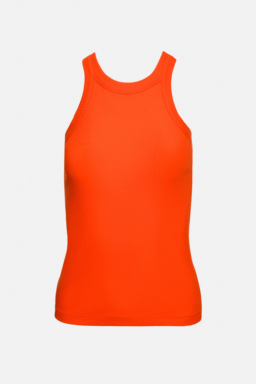 Rivington Ribbed Tank - Tangerine Tango