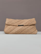 Embrace Clutch - Beige Luxe & Raffia