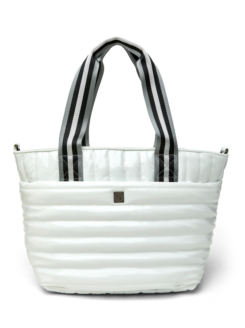 White Patent Editor Bag by Think Royln for $20