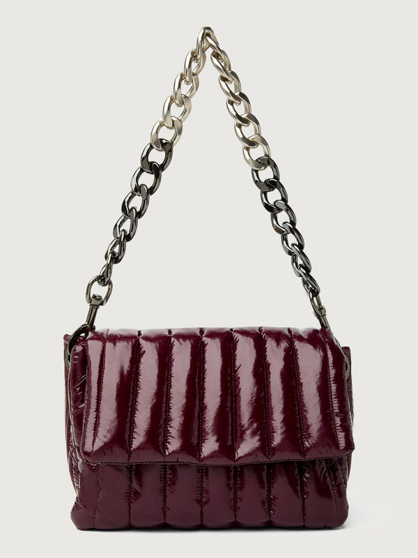 Bar Bag - Glossy Deep Burgundy/ Black/ Black Web