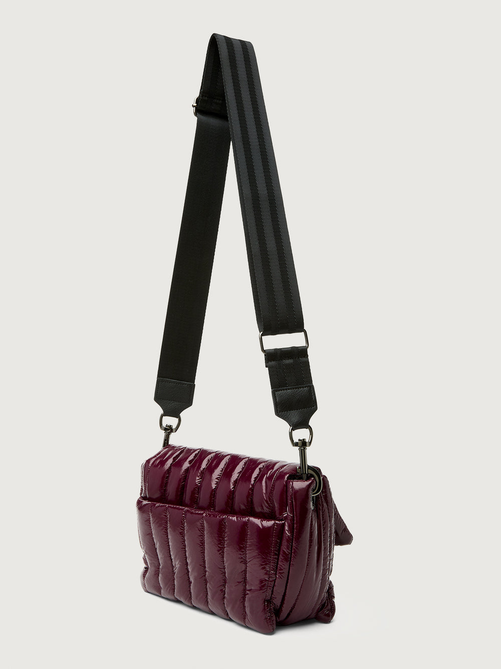 Bar Bag - Glossy Deep Burgundy/ Black/ Black Web