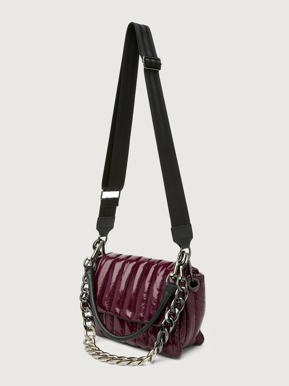 Bar Bag - Glossy Deep Burgundy/ Black/ Black Web