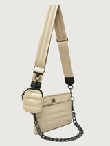 Downtown Crossbody - Blonde Patent/ Blonge / Blonde Web/ Black Hardware