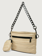 Downtown Crossbody - Blonde Patent/ Blonge / Blonde Web/ Black Hardware