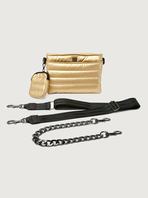 Downtown Crossbody - Mineral Gold/Black/Black Web Gunmental Hardware