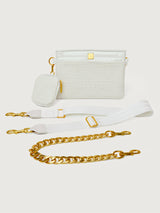 Downtown Crossbody - White Raffia