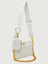 Downtown Crossbody - White Raffia