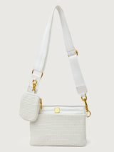 Downtown Crossbody - White Raffia