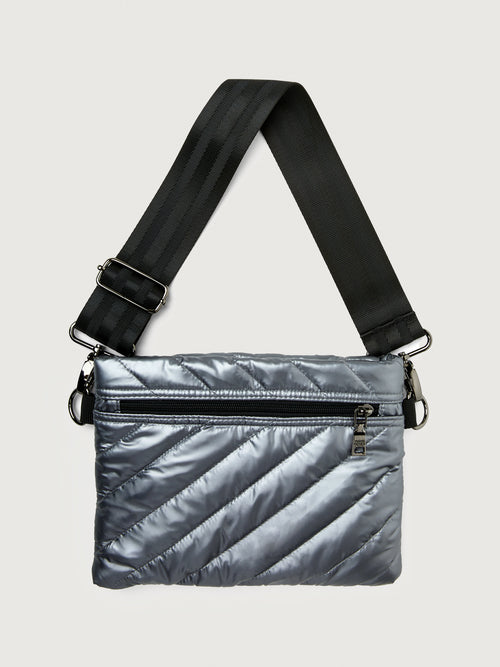 Diagonal Bum Bag - Pearl Grey/ Black/Black Web