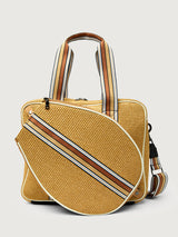 You Are The Champion Tennis Bag - Dune Rafia/ White/ Dark Neutral Dune