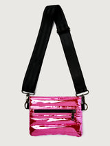 Bum Bag Crossbody - Hot Pink Mirror/ Black/ Black Web