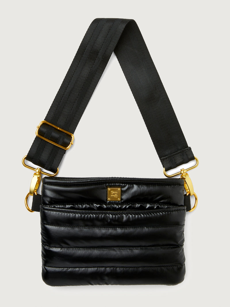 The Original Bum Bag Crossbody - Pearl Black / Black Web/Gold hardware