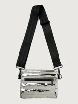 Bum Bag/ Crossbody "The Original" - Silver Mirror/ Black/ Black Web