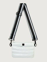 Bum Bag/ Crossbody "The Original" - White Patent/ Pewter/ Black/ White Web