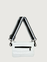 Bum Bag/ Crossbody "The Original" - White Patent/ Pewter/ Black/ White Web