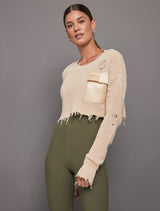 Cropped Devin Sweater - Cappuccino