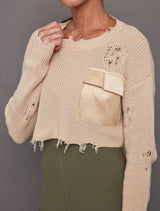 Cropped Devin Sweater - Cappuccino