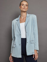 Beckett Denim Blazer - Skylight