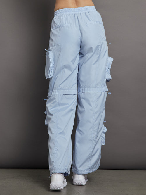 Alba Ruched Cargo Pant - Light Blue